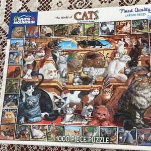 The World of Cats White Mountain puzzle euc 1000 pc